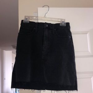 Madewell black denim skirt